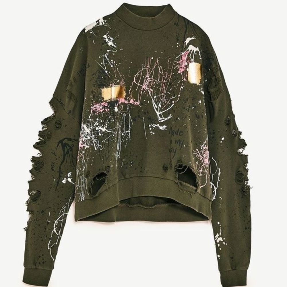 Zara distressed Sweater